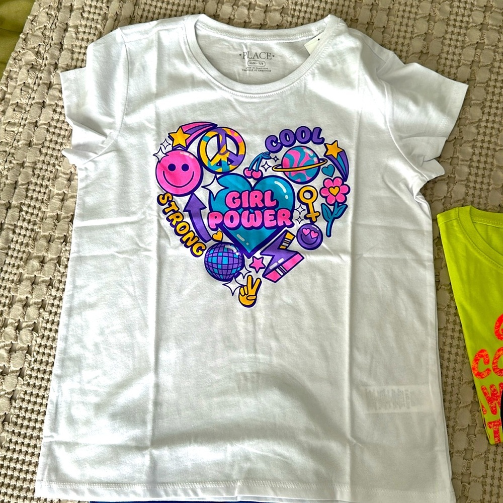 Children’s place girls t-shirts 4 pack - Picture 2 of 6